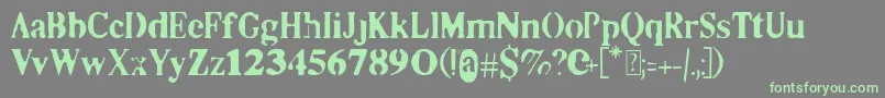 Co2 Font – Green Fonts on Gray Background