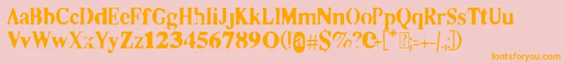 Co2 Font – Orange Fonts on Pink Background