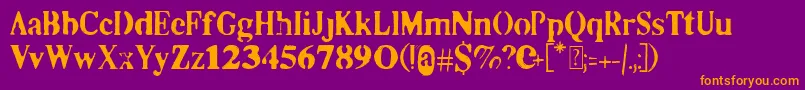 Co2 Font – Orange Fonts on Purple Background