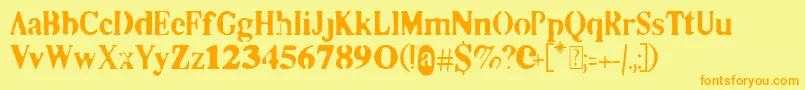 Шрифт Co2 – оранжевые шрифты на жёлтом фоне