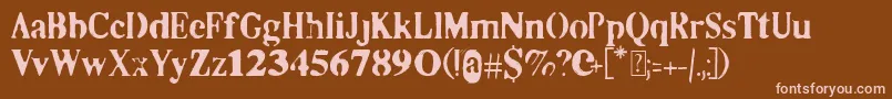 Co2 Font – Pink Fonts on Brown Background
