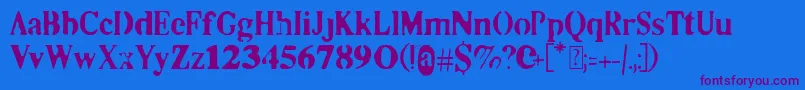 Co2 Font – Purple Fonts on Blue Background