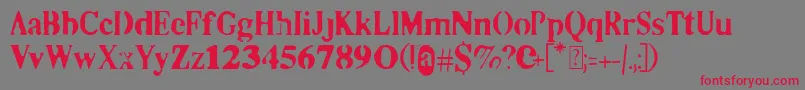 Co2 Font – Red Fonts on Gray Background