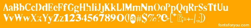 Co2 Font – White Fonts on Orange Background