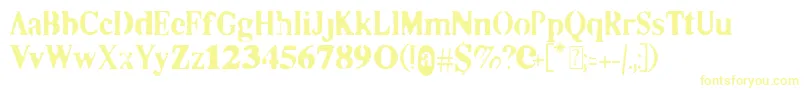 Co2 Font – Yellow Fonts on White Background