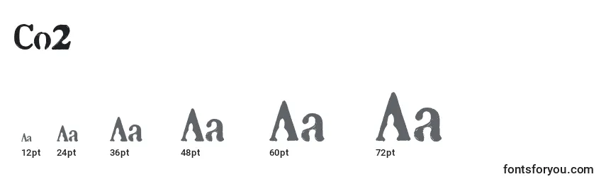 Размеры шрифта Co2