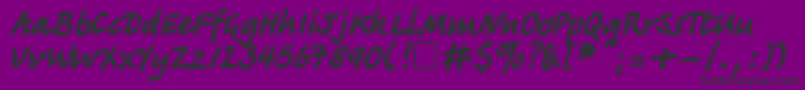 TagircttNormal-Schriftart – Schwarze Schriften auf violettem Hintergrund