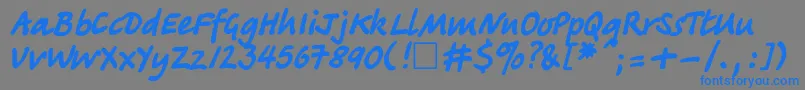 フォントTagircttNormal – 灰色の背景に青い文字