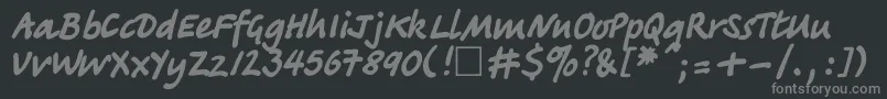 TagircttNormal Font – Gray Fonts on Black Background