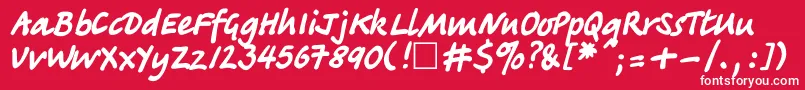 TagircttNormal Font – White Fonts on Red Background