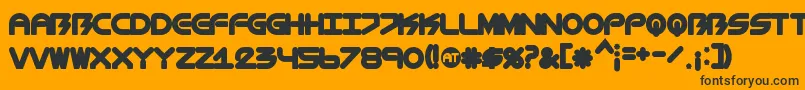 BiometricChubby Font – Black Fonts on Orange Background