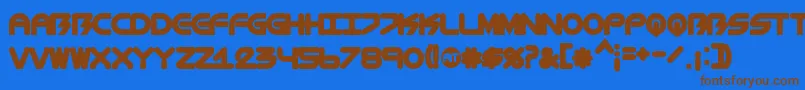 Шрифт BiometricChubby – коричневые шрифты на синем фоне
