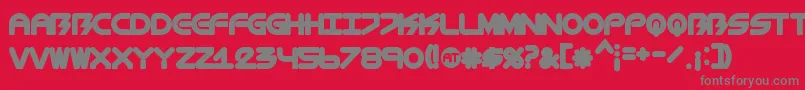 BiometricChubby Font – Gray Fonts on Red Background