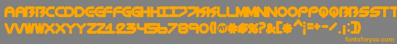 BiometricChubby-Schriftart – Orangefarbene Schriften auf grauem Hintergrund