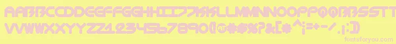 BiometricChubby Font – Pink Fonts on Yellow Background