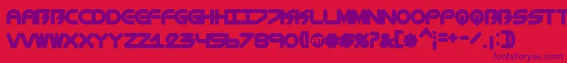 BiometricChubby Font – Purple Fonts on Red Background