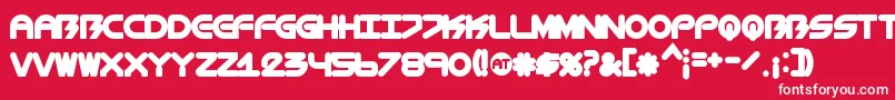 BiometricChubby Font – White Fonts on Red Background
