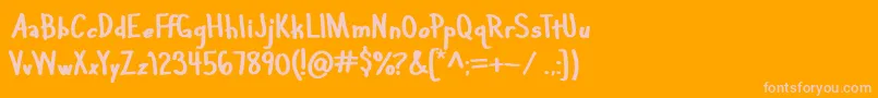 Artclub Font – Pink Fonts on Orange Background