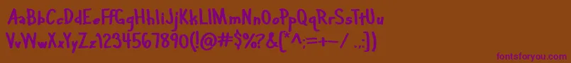 Шрифт Artclub – фиолетовые шрифты на коричневом фоне