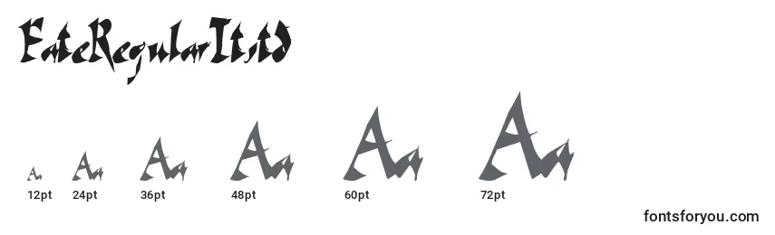 FateRegularTtstd Font Sizes