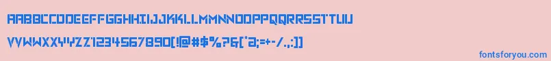 Vikingsquadcond Font – Blue Fonts on Pink Background