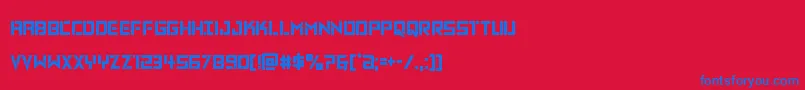 Vikingsquadcond Font – Blue Fonts on Red Background