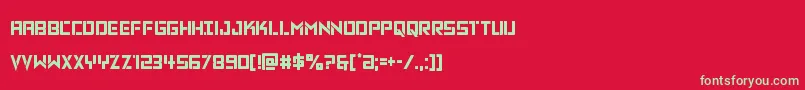 Vikingsquadcond Font – Green Fonts on Red Background
