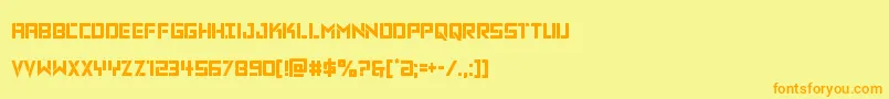 Vikingsquadcond Font – Orange Fonts on Yellow Background