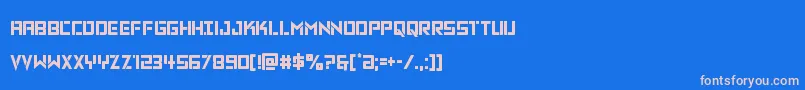 Vikingsquadcond Font – Pink Fonts on Blue Background