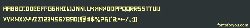 Vikingsquadcond Font – Yellow Fonts on Black Background
