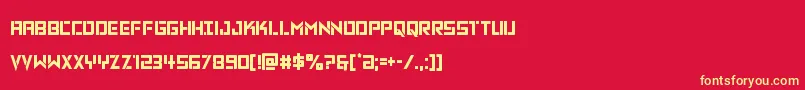 Vikingsquadcond Font – Yellow Fonts on Red Background