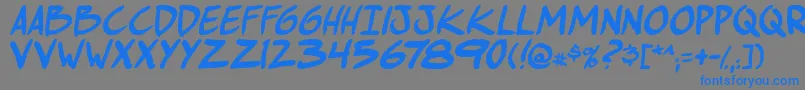 ComichustletbsItabold Font – Blue Fonts on Gray Background