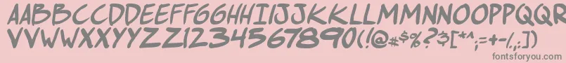 fuente ComichustletbsItabold – Fuentes Grises Sobre Fondo Rosa