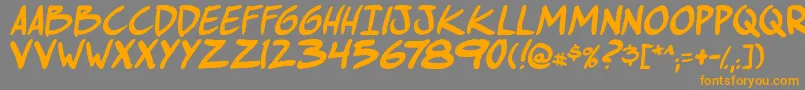 ComichustletbsItabold Font – Orange Fonts on Gray Background