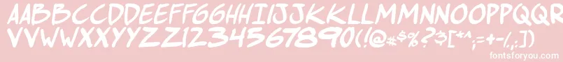 ComichustletbsItabold Font – White Fonts on Pink Background