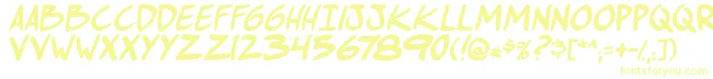 ComichustletbsItabold Font – Yellow Fonts on White Background