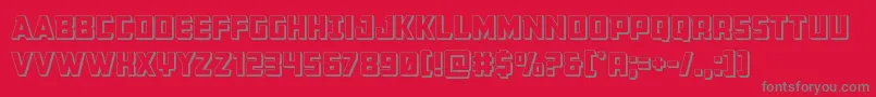 Buchanan3D Font – Gray Fonts on Red Background