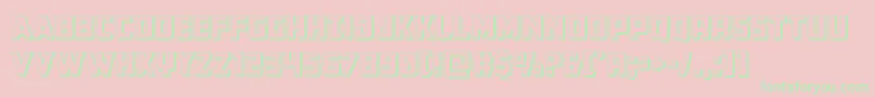 Buchanan3D Font – Green Fonts on Pink Background