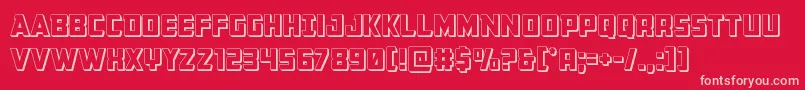 Шрифт Buchanan3D – розовые шрифты на красном фоне