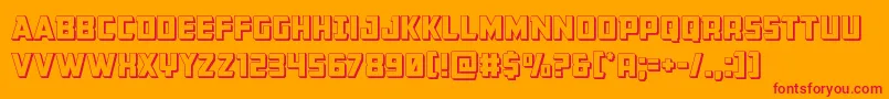 Buchanan3D Font – Red Fonts on Orange Background