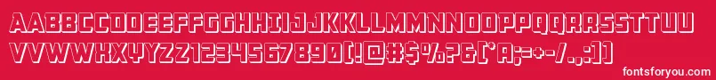 Buchanan3D Font – White Fonts on Red Background