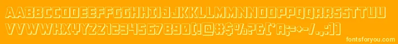 Buchanan3D Font – Yellow Fonts on Orange Background