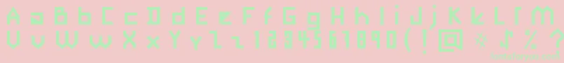 Okinawa Font – Green Fonts on Pink Background