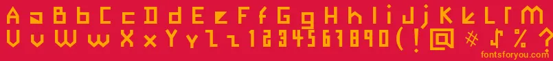Okinawa Font – Orange Fonts on Red Background