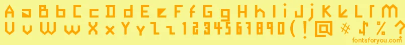 More about Okinawa Font Okinawa Font – Orange Fonts on Yellow Background