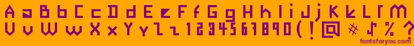 Okinawa Font – Purple Fonts on Orange Background