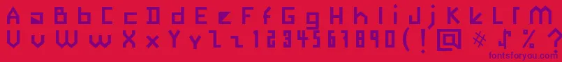 Okinawa Font – Purple Fonts on Red Background