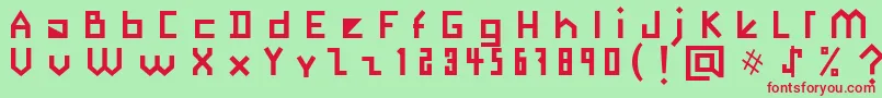 Okinawa Font – Red Fonts on Green Background