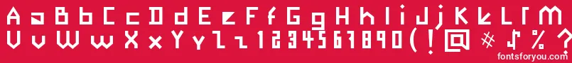 Okinawa Font – White Fonts on Red Background