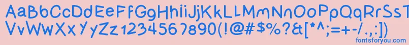 Olivessanspimiento Font – Blue Fonts on Pink Background